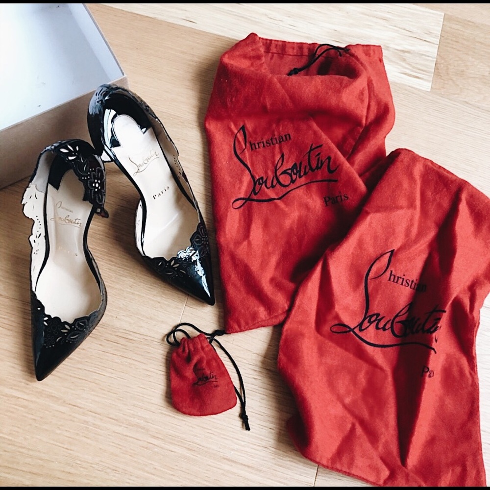 Authentic Louboutin laser cut pumps